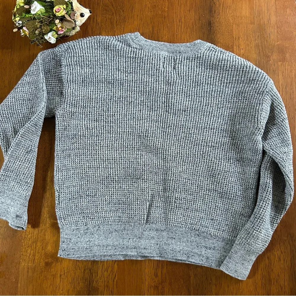 GAP Gray Cotton Knit Sweater | Boys Small 6-7 | Cozy Pullover Sweater